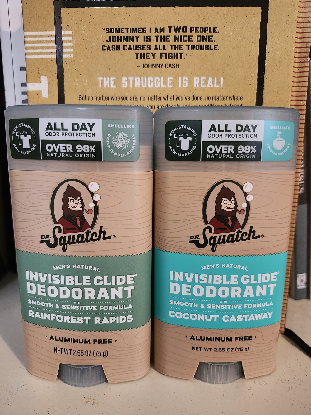 NEW! Dr. Squatch Men’s Invisible Glide Deodorant 2 Count